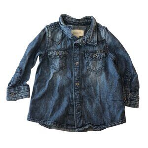 Diesel Baby Boys Button Down Shirt Denim Western 12M